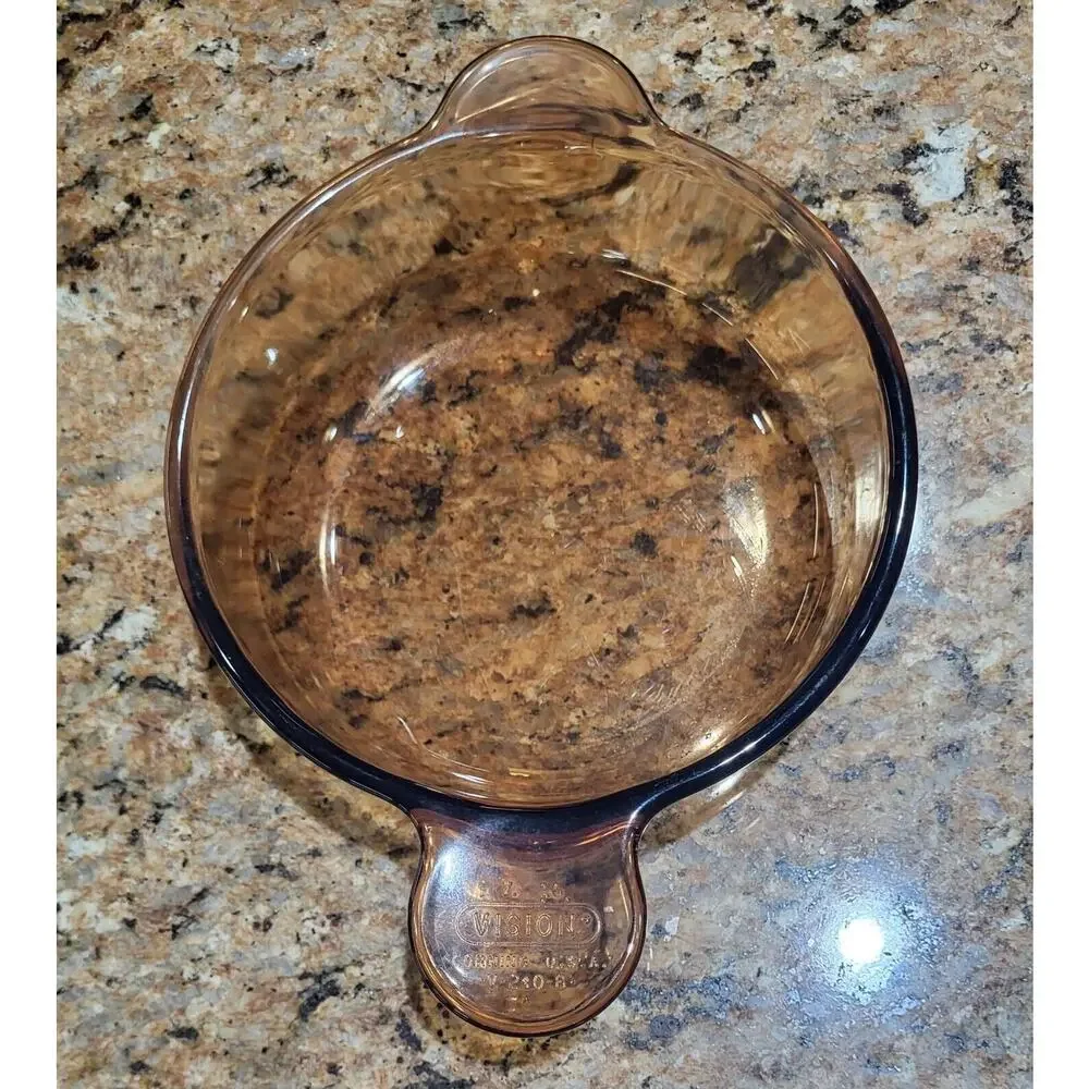 Corning Ware Vision/ Cookware/ V-240-B / 24 Oz Amber (No Lid) Grab It Bowl